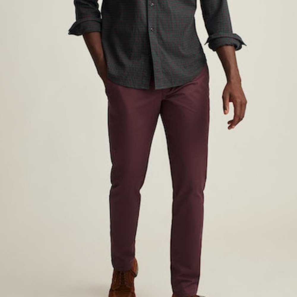 NWOT BONOBOS Original Stretch Washed Chino Slim,  33"x 32" in Winetasting